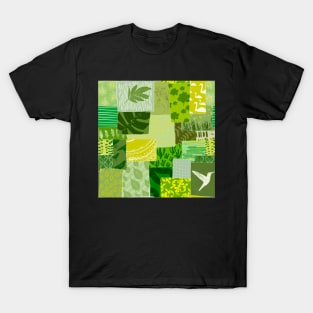 Green oasis patchwork T-Shirt